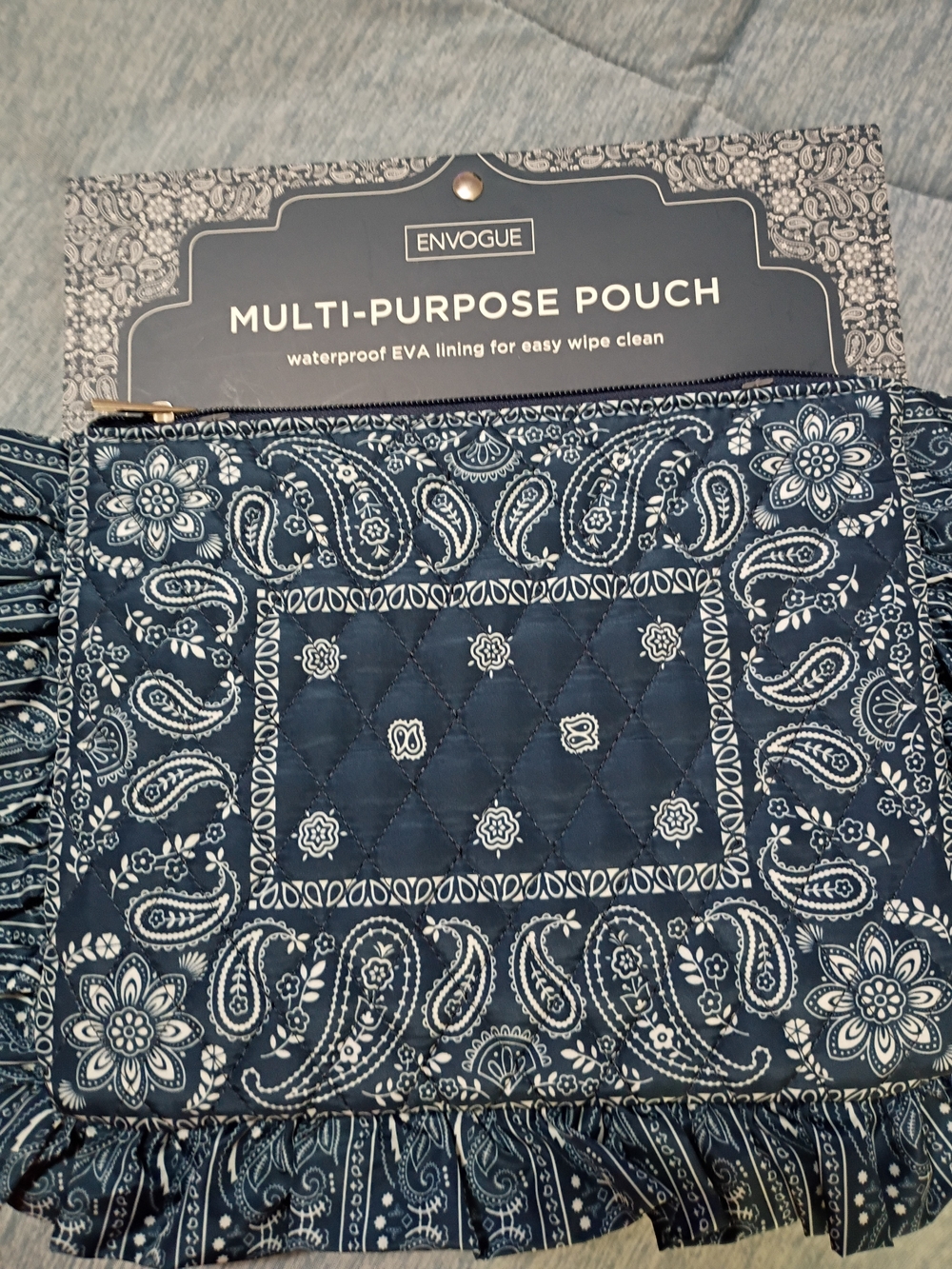 Envogue Navy Paisley Multi-Purpose Pouch